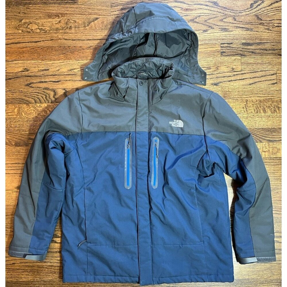 The North Face Apex Elevation Hooded Jacket Primaloft Blue Gray Men’s Size XL